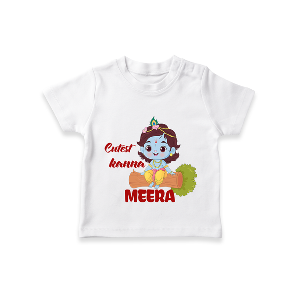 Cutest Kanna TShirt | Custom Baby TShirt for Your Little Kanna - WHITE - 0-5 Months Old (Chest 17")