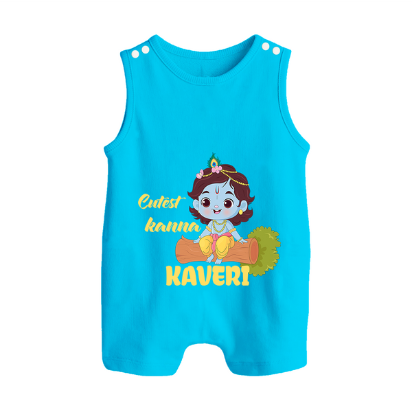 Cutest Kanna Romper Suit | Custom Baby Romper Suit for Your Little Kanna - SKY BLUE - 0 - 5 Months Old (Chest 18")