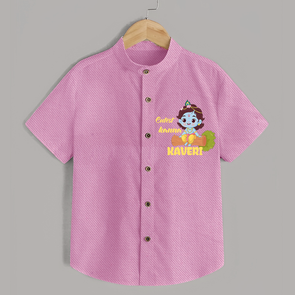 Cutest Kanna Shirt | Custom Baby Shirt for Your Little Kanna - BABY PINK - 0 - 6 Months Old (Chest 23")
