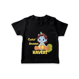 Cutest Kanna TShirt | Custom Baby TShirt for Your Little Kanna - BLACK - 0-5 Months Old (Chest 17")