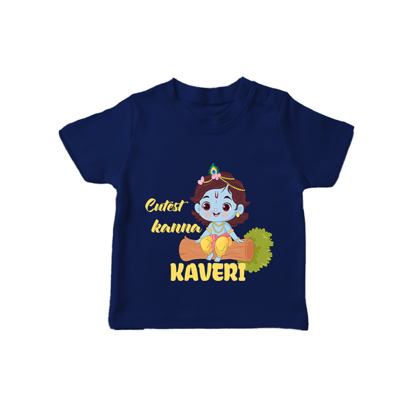 Cutest Kanna TShirt | Custom Baby TShirt for Your Little Kanna - NAVY BLUE - 0-5 Months Old (Chest 17")