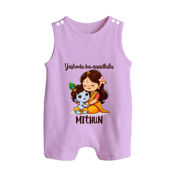 Yashoda Ka Nandlala Romper Suit / Sleeveless Romper | Custom Romper Suit / Sleeveless Romper for Krishna's Nandlala - LILAC - 0 - 5 Months Old (Chest 18")