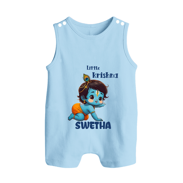 Little Krishna Romper Suit | Custom Baby Romper Suit for Your Little Krishna - BABY BLUE - 0 - 5 Months Old (Chest 18")