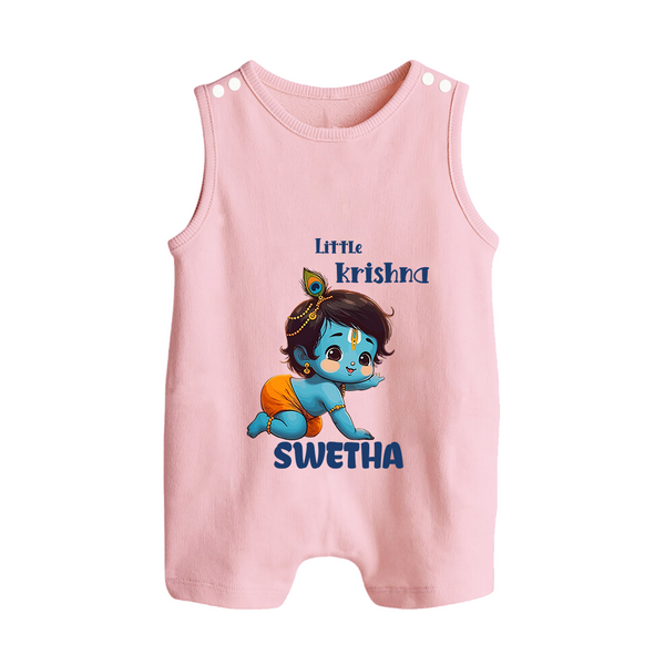 Little Krishna Romper Suit | Custom Baby Romper Suit for Your Little Krishna - BABY PINK - 0 - 5 Months Old (Chest 18")