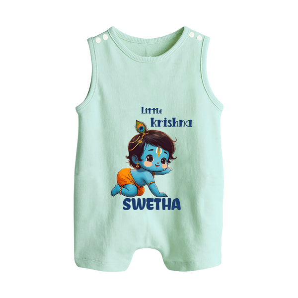 Little Krishna Romper Suit | Custom Baby Romper Suit for Your Little Krishna - MINT GREEN - 0 - 5 Months Old (Chest 18")