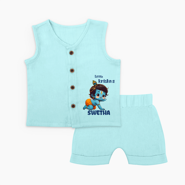 Little Krishna Jabla Set | Custom Baby Jabla Set for Your Little Krishna - BABY BLUE - 0 - 3 Months Old (Chest 9.8")