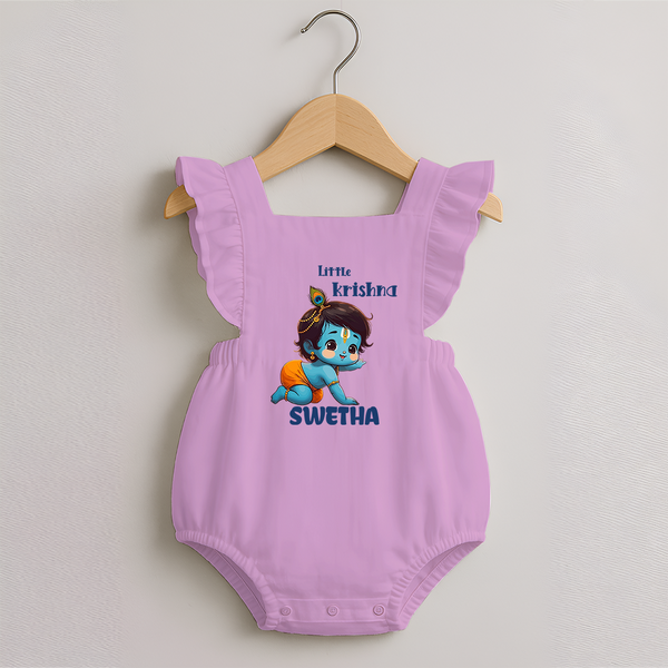 Little Krishna Romper Frock | Custom Baby Romper Frock for Your Little Krishna - BABY PINK - 0 - 3 Months Old (Chest 19")