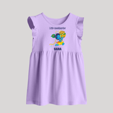 Little Maakhanchor Baby Frock | Custom Baby Frock for Krishna's Little Butter Thief - LILAC - 0 - 3 Months Old (Chest 17")