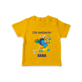 Little Maakhanchor TShirt | Custom TShirt for Krishna's Little Butter Thief - CHROME YELLOW - 0-5 Months Old (Chest 17")