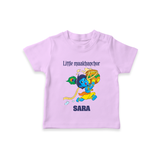 Little Maakhanchor TShirt | Custom TShirt for Krishna's Little Butter Thief - LILAC - 0-5 Months Old (Chest 17")