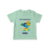 Little Maakhanchor TShirt | Custom TShirt for Krishna's Little Butter Thief - MINT GREEN - 0-5 Months Old (Chest 17")
