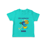 Little Maakhanchor TShirt | Custom TShirt for Krishna's Little Butter Thief - TEAL - 0-5 Months Old (Chest 17")