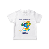 Little Maakhanchor TShirt | Custom TShirt for Krishna's Little Butter Thief - WHITE - 0-5 Months Old (Chest 17")