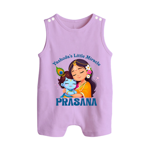 Yashoda's Little Miracle Romper Suit | Personalized Baby Romper Suit for Krishna's Miraculous Child - LILAC - 0 - 5 Months Old (Chest 18")
