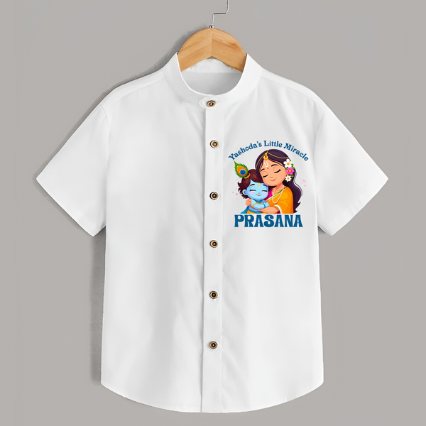 Yashoda's Little Miracle Shirt | Personalized Baby Shirt for Krishna's Miraculous Child - WHITE - 0 - 6 Months Old (Chest 23")