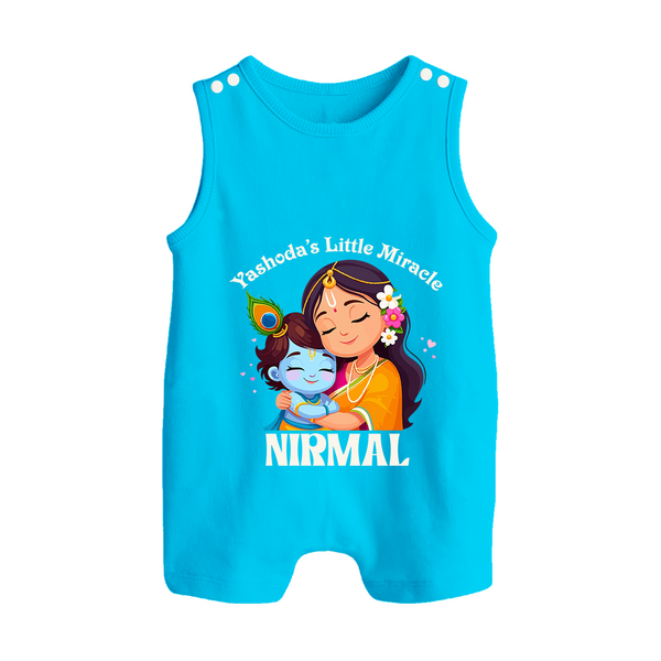 Yashoda's Little Miracle Romper Suit | Personalized Baby Romper Suit for Krishna's Miraculous Child - SKY BLUE - 0 - 5 Months Old (Chest 18")