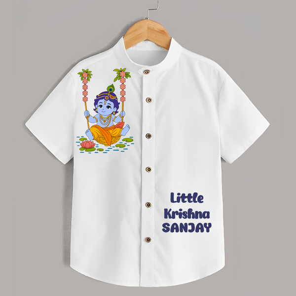 Little Krishna Shirt | Custom Baby Shirt for Krishna's Beloved - WHITE - 0 - 6 Months Old (Chest 23")