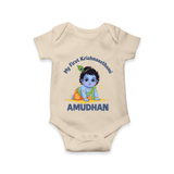 My First Krishna Janmashtami Little Kanha Print Romper - IVORY - New Born (Chest 14")