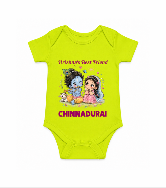 Krishna Radha Friendship Love Print Romper
