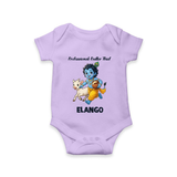Professional Makhan Chor Krishna Print Romper - LILAC - New Born (Chest 14")