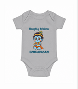 Naughty Little Krishna Flute Theme Print Romper