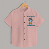 Naughty Little Krishna Flute Theme Print Shirt