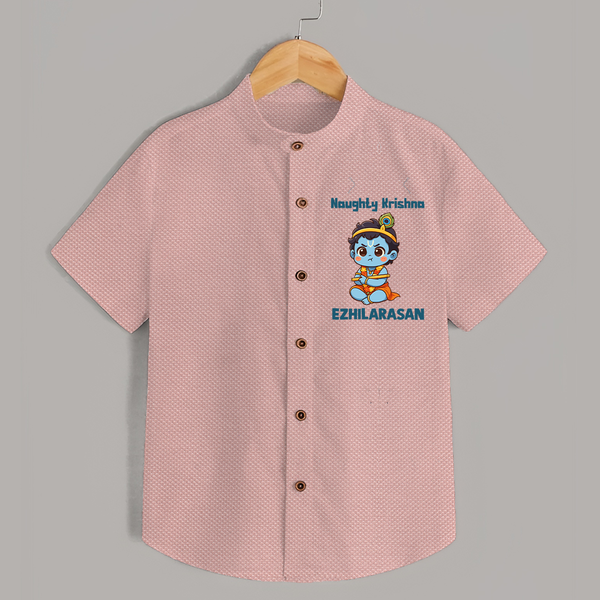 Naughty Little Krishna Flute Theme Print Shirt