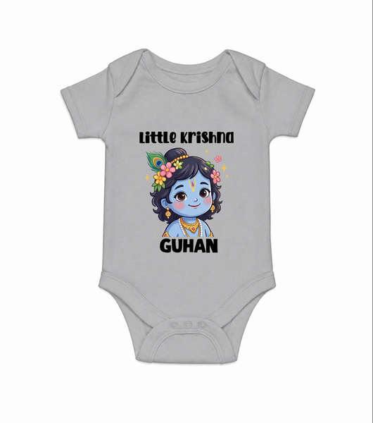 Little Krishna Floral Crown Print Romper