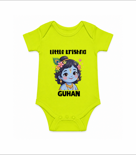 Little Krishna Floral Crown Print Romper