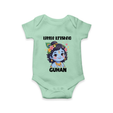 Little Krishna Floral Crown Print Romper - MINT GREEN - New Born (Chest 14")