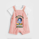 Little Maakhan Chor Butter Delight Print Dungaree - PEACH - 0 - 5 Months Old (Chest 18")