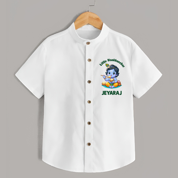 Little Maakhan Chor Butter Delight Print Shirt - WHITE - 0 - 6 Months Old (Chest 23")