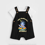 Little Maakhan Chor Butter Delight Print Dungaree - BLACK - 0 - 5 Months Old (Chest 18")
