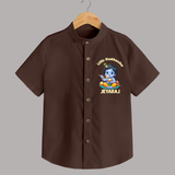 Little Maakhan Chor Butter Delight Print Shirt - CHOCOLATE BROWN - 0 - 6 Months Old (Chest 23")