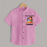 Yashoda Krishna Motherly Love Print Shirt - BABY PINK - 0 - 6 Months Old (Chest 23")
