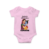 Yashoda’s Little Krishna Blessings Print Romper - BABY PINK - New Born (Chest 14")