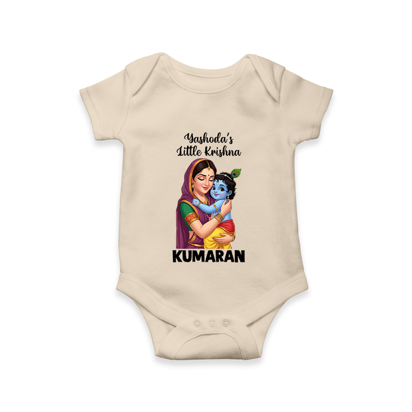 Yashoda’s Little Krishna Blessings Print Romper - IVORY - New Born (Chest 14")