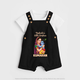 Yashoda’s Little Krishna Blessings Print Dungaree - BLACK - 0 - 5 Months Old (Chest 18")