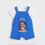Yashoda’s Little Krishna Blessings Print Dungaree - COBALT BLUE - 0 - 5 Months Old (Chest 18")