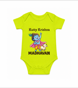 Cute Krishna Cow & Flute Theme Print Romper