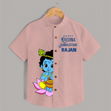 Krishna Janmashtami Lotus Celebration Printed Shirt