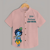 Little Krishna Butter Delight Illustration Printed Shirt