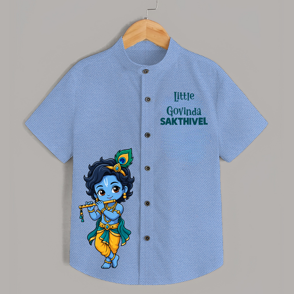 Little Krishna Butter Delight Illustration Printed Shirt