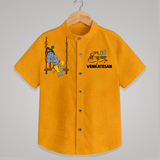 Krishna Swing Celebration Illustration Printed Shirt - CHROME YELLOW - 0 - 6 Months Old (Chest 23")