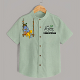 Krishna Swing Celebration Illustration Printed Shirt - MINT GREEN - 0 - 6 Months Old (Chest 23")