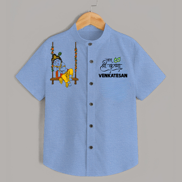 Krishna Swing Celebration Illustration Printed Shirt