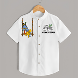 Krishna Swing Celebration Illustration Printed Shirt - WHITE - 0 - 6 Months Old (Chest 23")