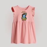 My First Krishnashtami Baby Frock | Personalized Baby Frock for Krishnashtami - BABY PINK - 0 - 3 Months Old (Chest 17")