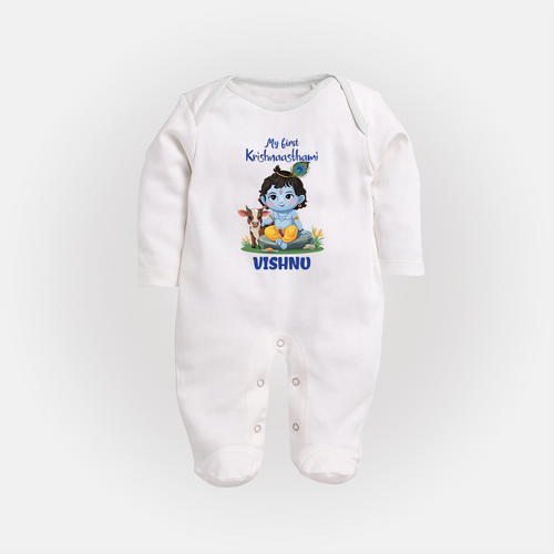 Celebrate My First Krishnashtami | Custom  Sleep Suit/Full Sleeve Body Suit for Krishna's Birthday
