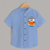 My First Krishnashtami Celebration Shirt | Personalized Krishna Jayanthi Outfit - SKY BLUE - 0 - 6 Months Old (Chest 23")